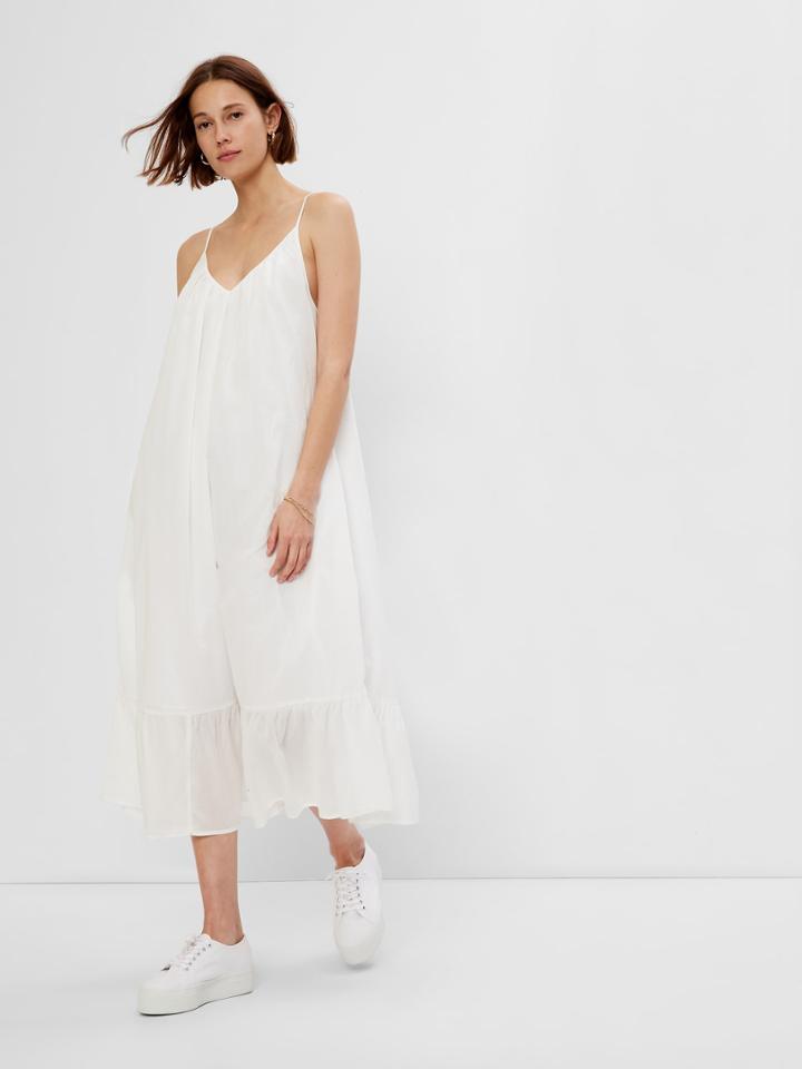 Strappy Ruffle Hem Maxi Dress