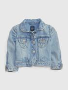 Baby Organic Cotton Puff Denim Jacket With Washwell