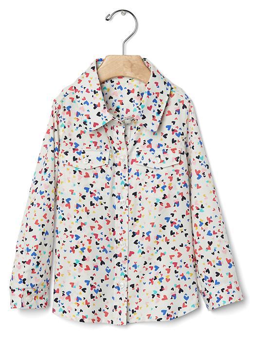 Gap Confetti Heart Button Shirt - Hearts