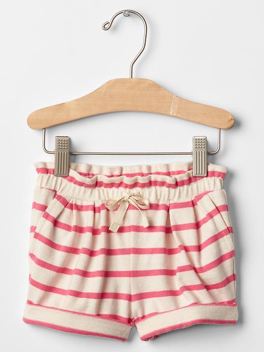 Gap Stripe Bubble Shorts - Ivory Frost