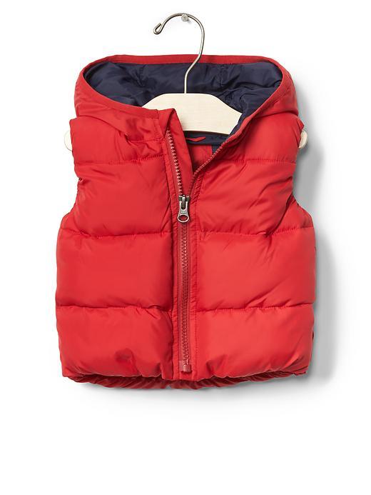 Gap Warmest Quilted Hoodie Vest - Modern Red