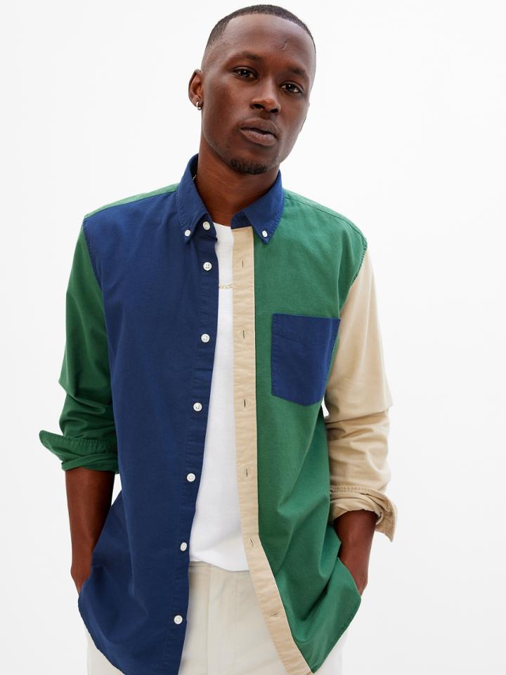 Colorblock Oxford Shirt