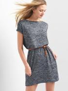 Gap Women Softspun Crossback Boatneck Dress - Navy Marl