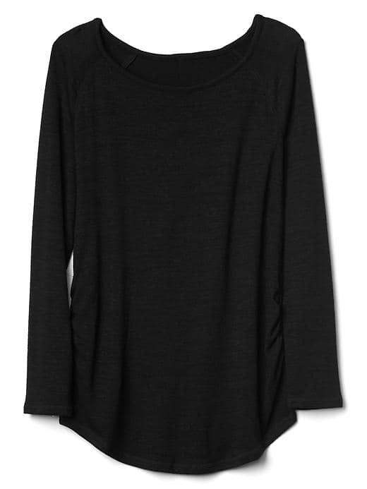 Gap Women Softspun Knit Long Raglan Sleeve Tee - True Black