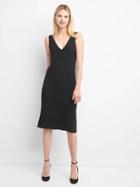 Gap Women Softspun Double V Dress - True Black