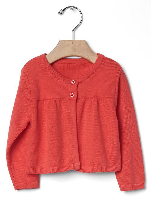 Gap Shirred Flare Cardigan - Rose Bush