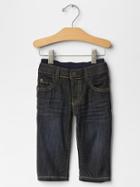 Gap 1969 Pull On Straight Jeans - Dark Wash