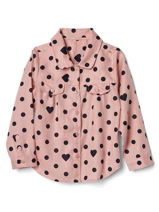 Gap Heart And Dots Shirt - Hearts