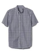 Gap Men Poplin Gingham Slim Fit Shirt - Comet Blue