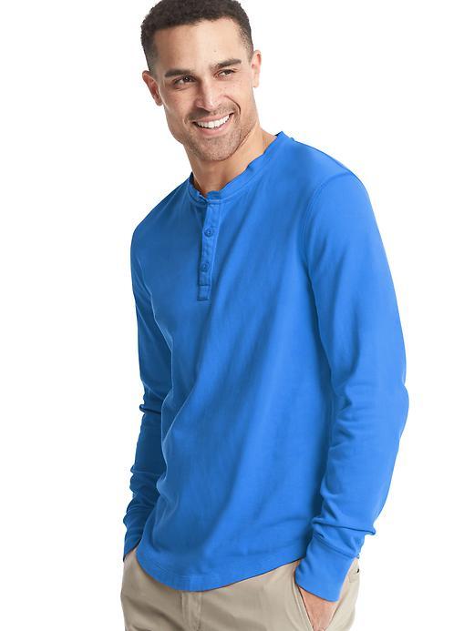 Gap Men Soft Henley - Blue Streak