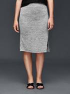 Gap Women Marled Midi Skirt - Grey Marled