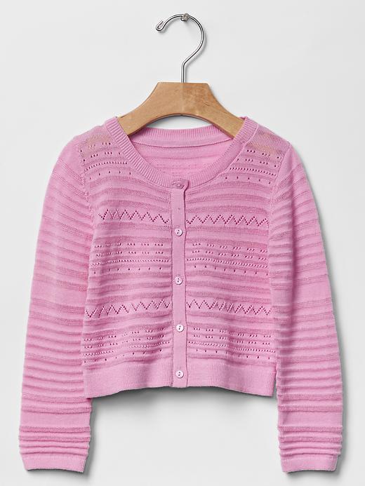 Gap Pointelle Zig Zag Cardigan - Purple Hydrangea