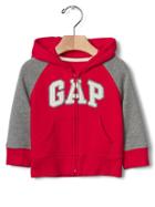 Gap Logo Raglan Zip Hoodie - Pure Red