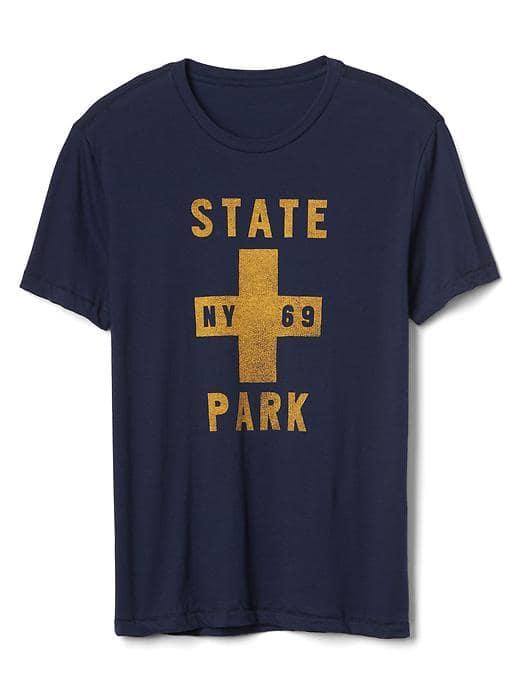 Gap Men State Park Crewneck Tee - Tapestry Navy