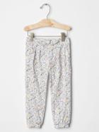 Gap Bow Soft Pants - White Floral Print