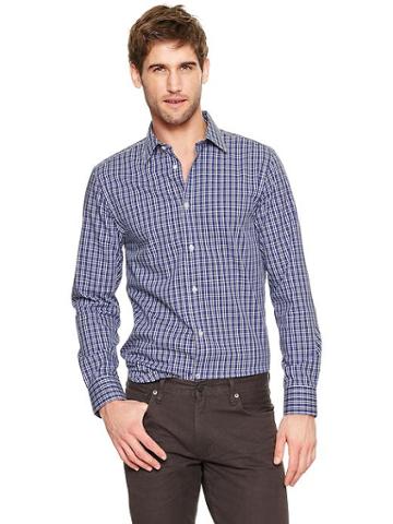 Gap Non Iron Plaid Shirt Original Fit