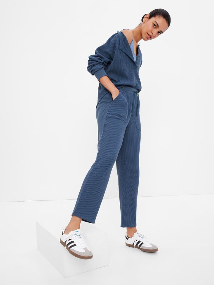 Waffle Knit Taper Easy Pants