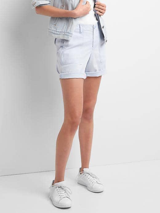 Gap Women Utility Chino Shorts - Bicoastal Blue