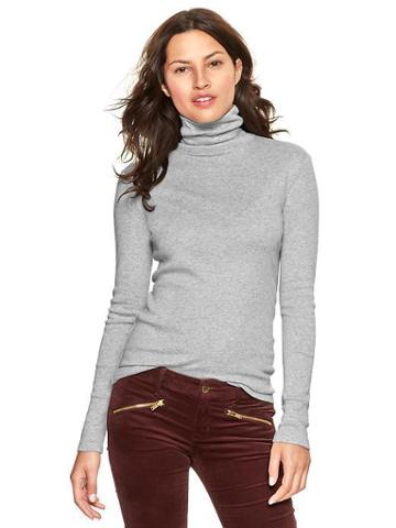 Gap Supersoft Turtleneck T - Heather Gray
