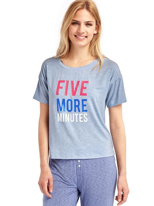 Gap Women Graphic Sleep Tee - Blue Heather