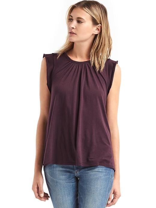 Gap Women Soft Cap Sleeve Top - Rich Wine