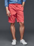 Gap Men Paperweight Jogger Shorts 10 - Weathered Red