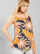 Gap Women Tropical Print Cami - Summer Coral Floral