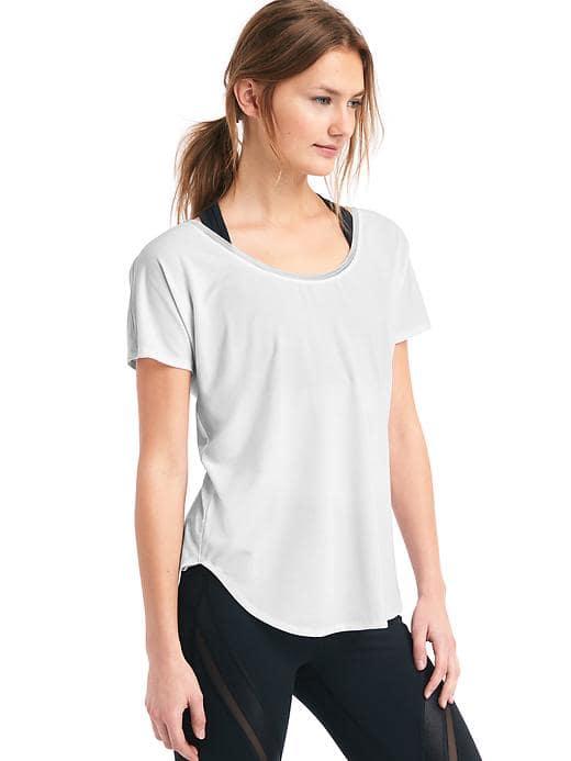 Gap Women Breathe Layer Mesh Tee - White