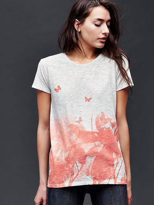 Gap Watercolor Graphic Tee - Heather Grey