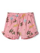 Gap Print Ruffle Dolphin Shorts - Pink Floral