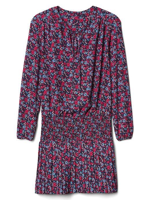 Gap Women Mix Print Long Sleeve Dress - Red Floral