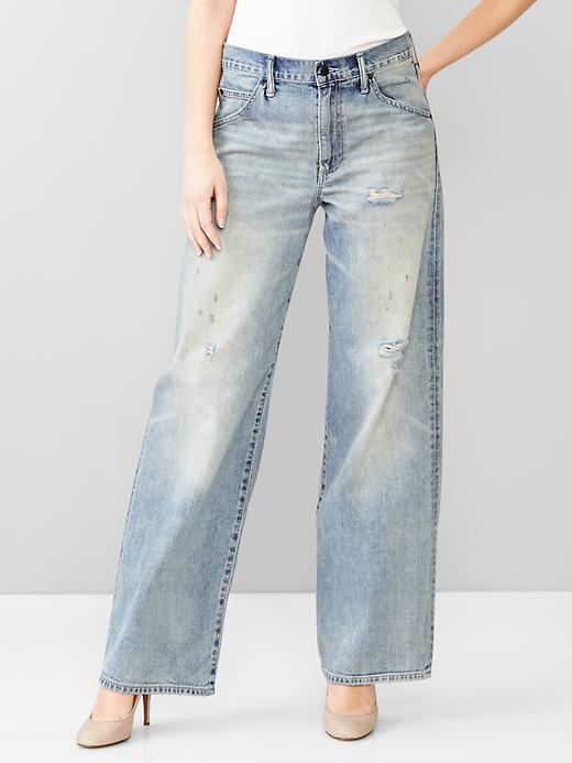 Gap Women 1969 Wide Leg Jeans - Light Indigo