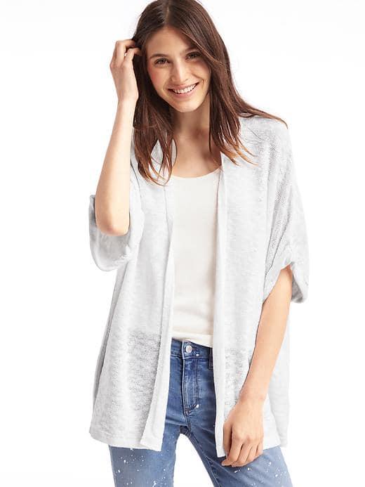 Gap Women Relaxed Half Sleeve Cardigan - Optic White