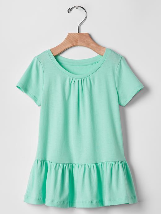 Gap Solid Peplum Tunic - Shore Blue
