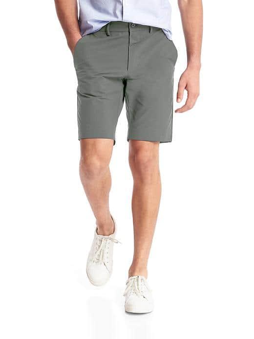 Gap Men Performance Stretch Khaki Shorts 10 - Pavement