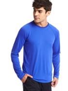 Gap Aeromesh Crewneck Long Sleeve T Shirt - Bristol Blue