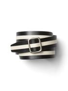 Gap Women Stripe Leather Belt - Black