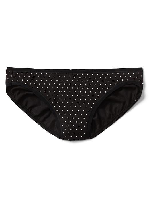 Gap Women Stretch Cotton Low Rise Bikini - Dot Black