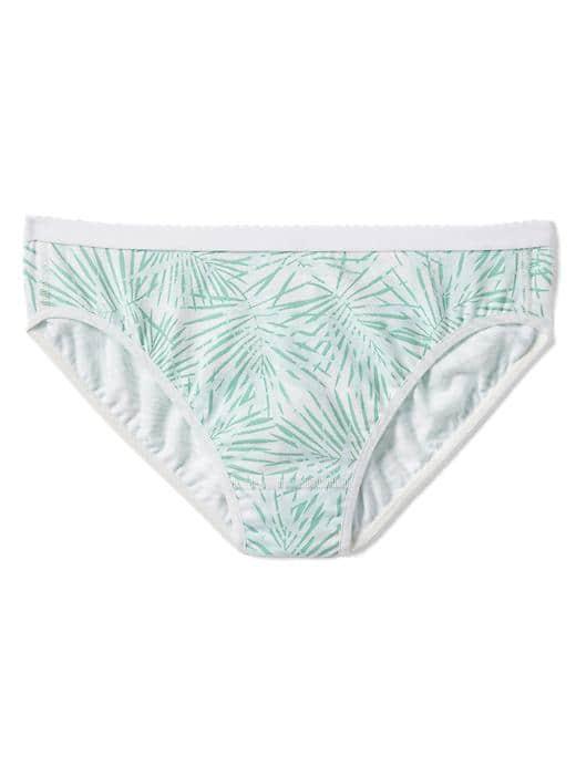 Gap Women High Cut Logo Bikini - Palm Print