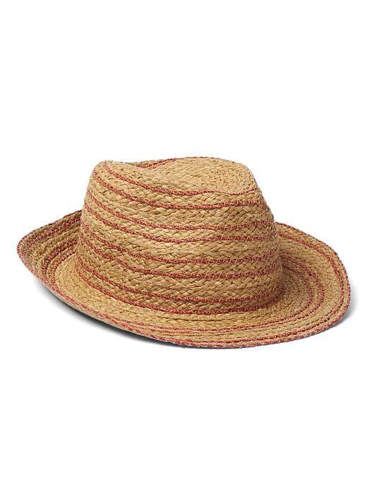Gap Women Stripe Fedora - Coral