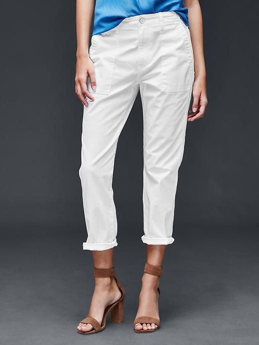 Gap Women Boyfriend Utility Chino - White