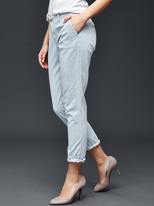 Gap Women Railroad Stripe Girlfriend Chino - Railroad Stripe