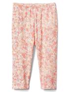 Gap Floral Stretch Jersey Leggings - Coral Frost
