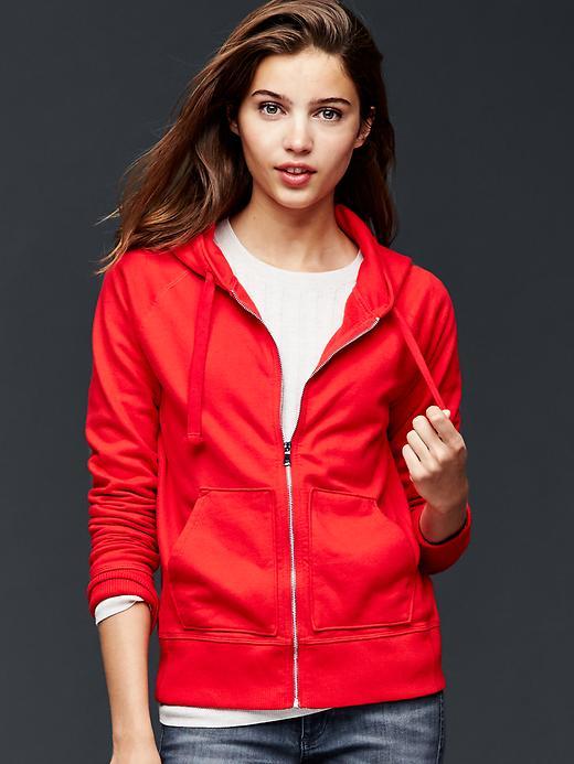 Gap Women Essential Fleece Hoodie - Holly Berry