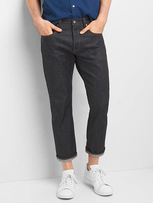 Gap Women Selvedge Slim Fit Wader Jeans Stretch - Raw Indigo