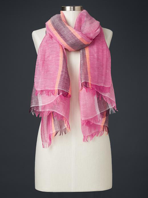 Gap Women Bold Stripe Scarf - Royal Fuchsia