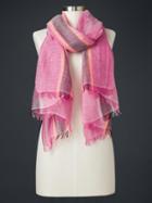 Gap Women Bold Stripe Scarf - Royal Fuchsia