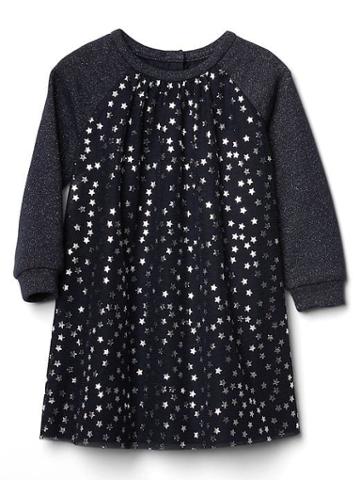 Gap Sparkle Star Tulle Dress - Navy Star