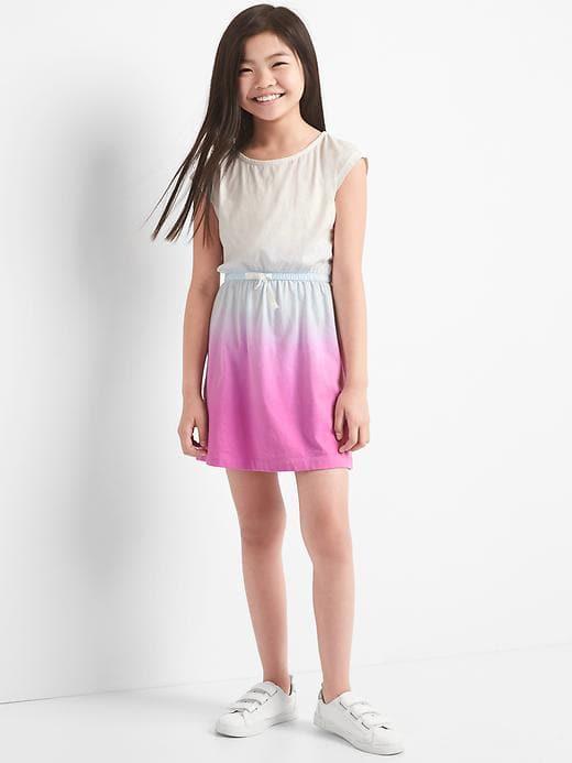 Gap Jersey Cap Dress - Pink Dip Dye