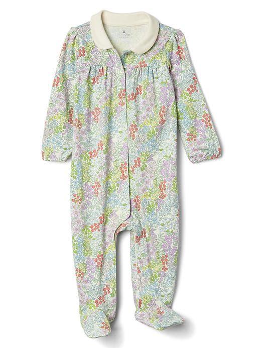 Gap Floral Footed One Piece - Multi Floral